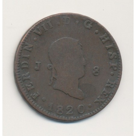 Espagne - 8 Maravédis 1820 - Ferdinand VII