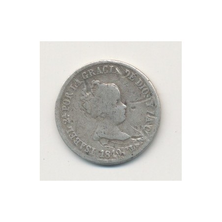 Espagne - 2 Reales 1849 CL - Isabelle II