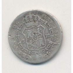 Espagne - 2 Reales 1849 CL - Isabelle II 2
