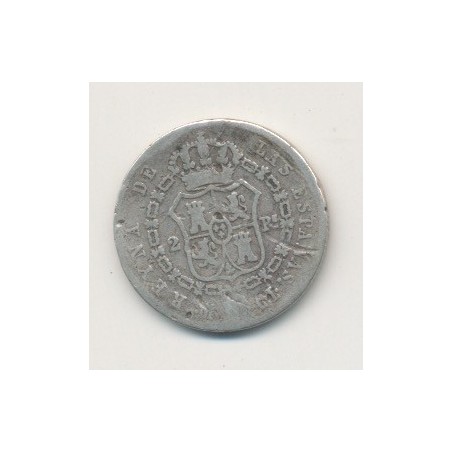 Espagne - 2 Reales 1849 CL - Isabelle II