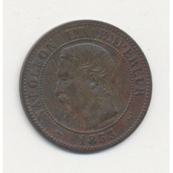 2 centimes Napoléon III - 1853 W Lille - Tête nue