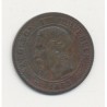 2 centimes Napoléon III - 1853 W Lille - Tête nue
