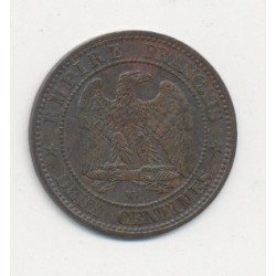2 centimes Napoléon III - 1853 W Lille - Tête nue 2