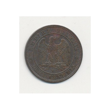 2 centimes Napoléon III - 1853 W Lille - Tête nue