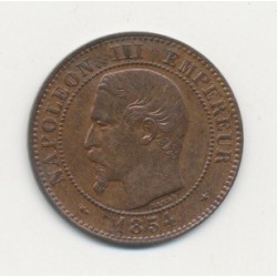 2 centimes Napoléon III - 1854 BB Strasbourg - Tête nue