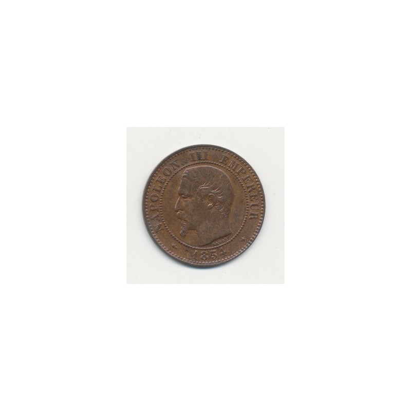 2 centimes Napoléon III - 1854 BB Strasbourg - Tête nue