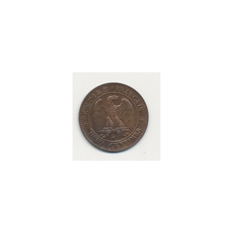 2 centimes Napoléon III - 1854 BB Strasbourg - Tête nue