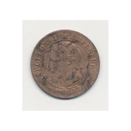 2 centimes Napoléon III - 1857 D Lyon ( petit d ) - Tête nue