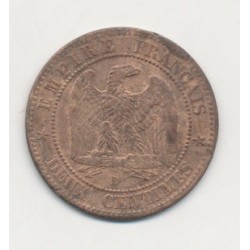 2 centimes Napoléon III - 1857 D Lyon ( petit d ) - Tête nue 2