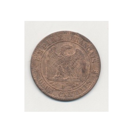 2 centimes Napoléon III - 1857 D Lyon ( petit d ) - Tête nue