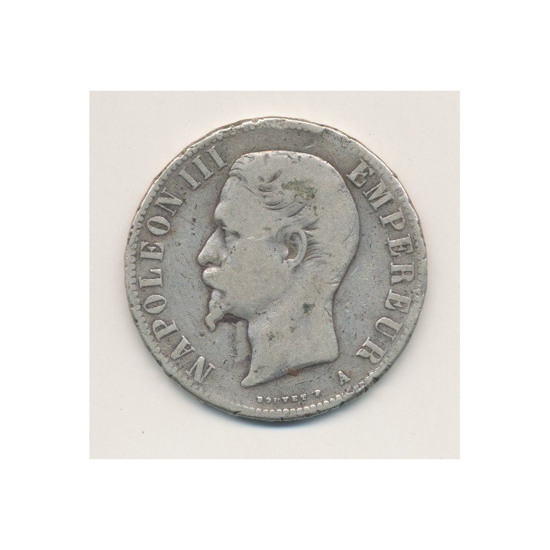 5 Francs Napoléon III - 1858 A Paris - Tête nue