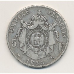 5 Francs Napoléon III - 1858 A Paris - Tête nue 2