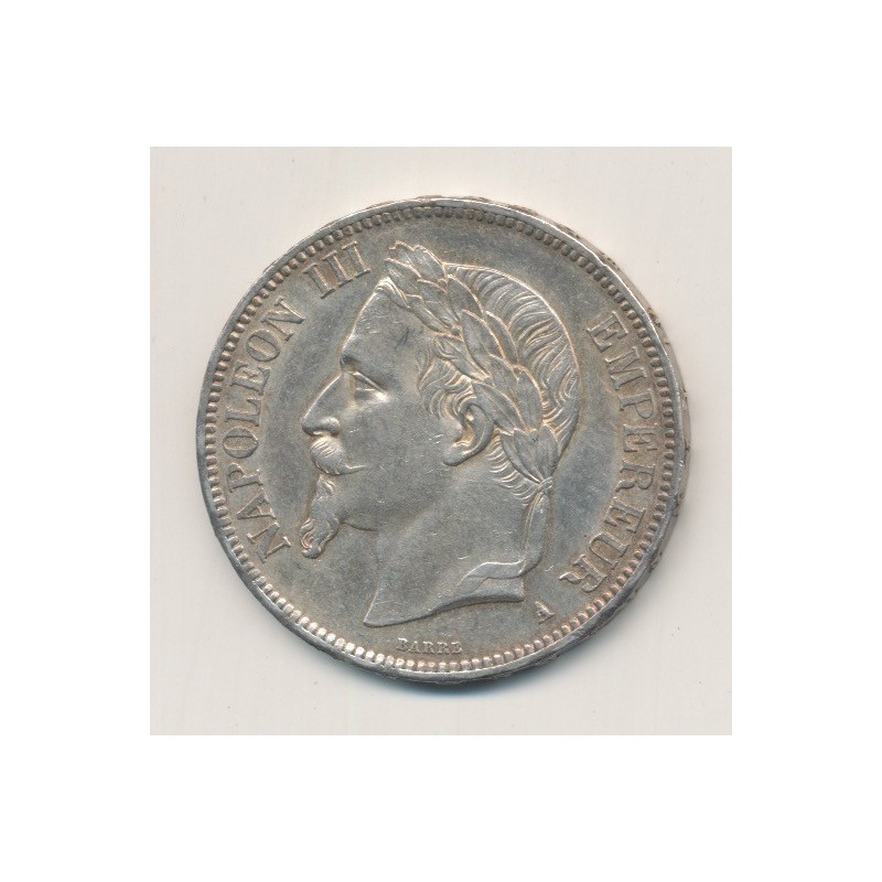 5 Francs Napoléon III - 1868 A Paris - Tête laurée