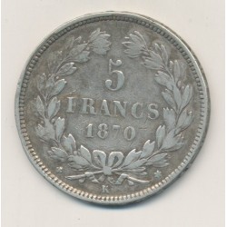 5 Francs Cérès - 1870 K Bordeaux - sans légende 2