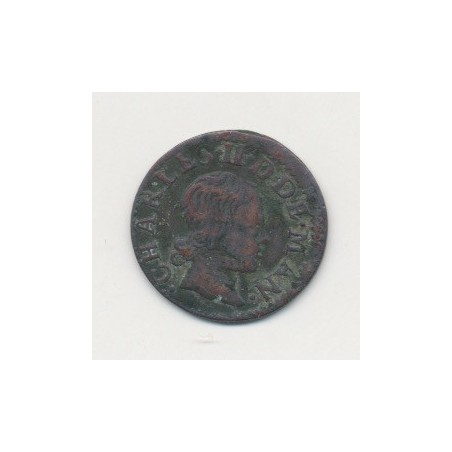 Charles II de gonzague - Denier 1653 - Ardennes