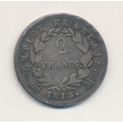 Napoléon empereur - 2 Francs - 1814 M Toulouse 2