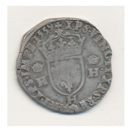 Henri II - Teston - 1559 H La Rochelle