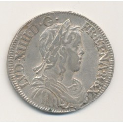 Louis XIV - 1/2 écu mèche longue - 1652 H La Rochelle