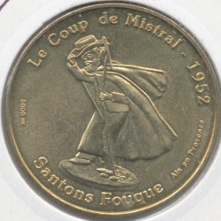 Dept 13 - santons Fouque N°1 - le coup de mistral - 2009 - aix en provence