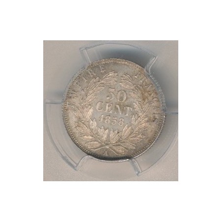 PCGS MS64 83501787 - 50 centimes Napoléon III - 1858 A Paris - Tête nue