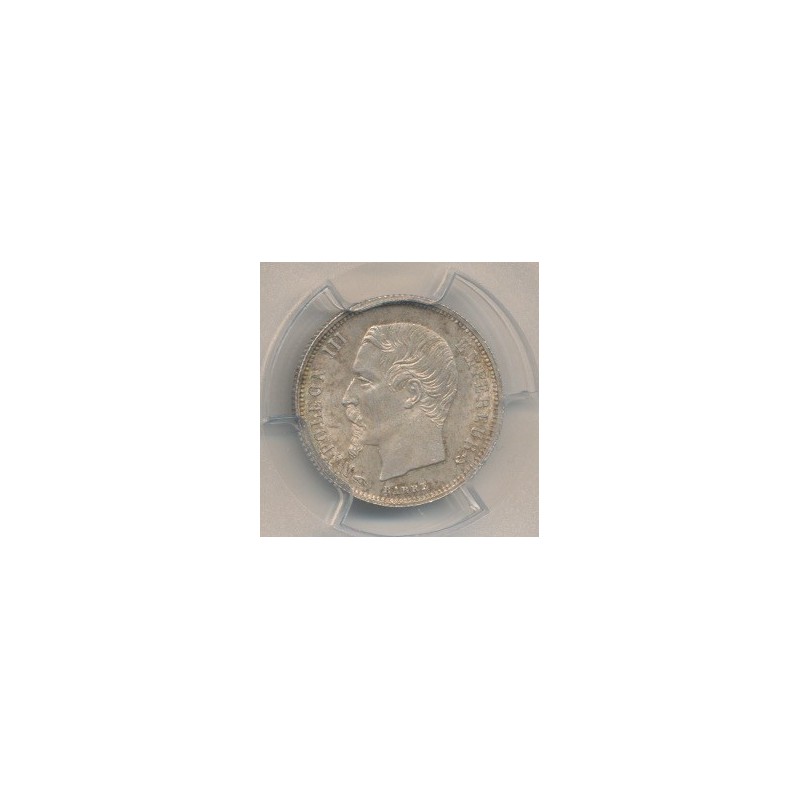 PCGS MS64 83501787 - 50 centimes Napoléon III - 1858 A Paris - Tête nue