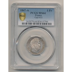 Louis Philippe I - 1 Franc - 1847 A Paris - PCGS MS64 83615794