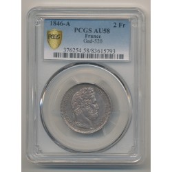 Louis philippe I - 2 Francs - 1846 A Paris - PCGS AU58 83615793