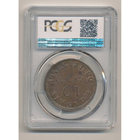 Siège d'Anvers - 10 centimes 1814 R - Louis XVIII - PCGS MS62BN 83644759