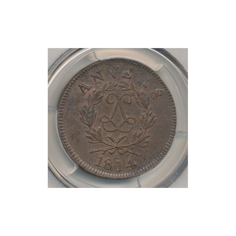 Siège d'Anvers - 10 centimes 1814 R - Louis XVIII - PCGS MS62BN 83644759