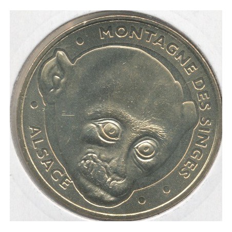 Dept67 - la montagne des singes N°8 - 2012 - tête de macaque - Kintzheim