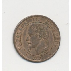 2 centimes Napoléon III - 1861 A Paris - Tête laurée