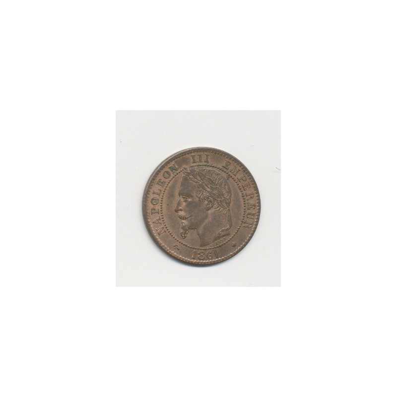 2 centimes Napoléon III - 1861 A Paris - Tête laurée