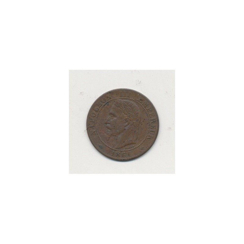 2 centimes Napoléon III - 1861 K Bordeaux - Tête laurée