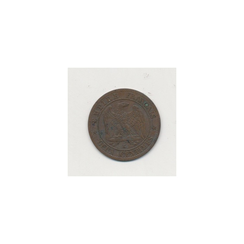 2 centimes Napoléon III - 1861 K Bordeaux - Tête laurée