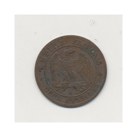 2 centimes Napoléon III - 1861 K Bordeaux - Tête laurée