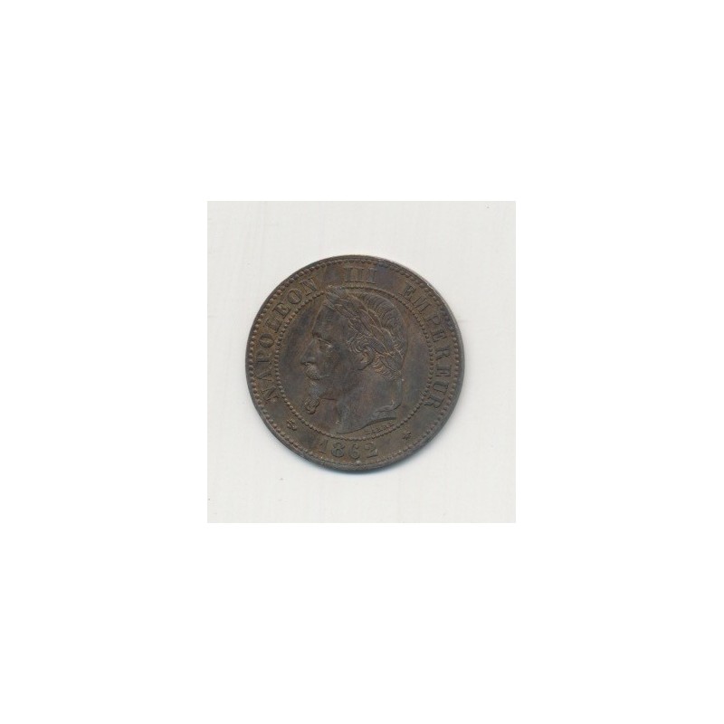 2 centimes Napoléon III - 1862 A Paris - Tête laurée