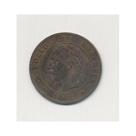 2 centimes Napoléon III - 1862 A Paris - Tête laurée