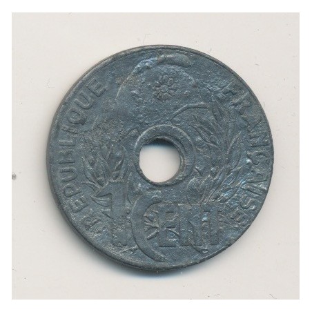 Indochine - 1 cent lotus - 1941 - 11 pétales