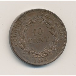 Colonies générales - 10 centimes 1844 A - Louis Philippe I 2