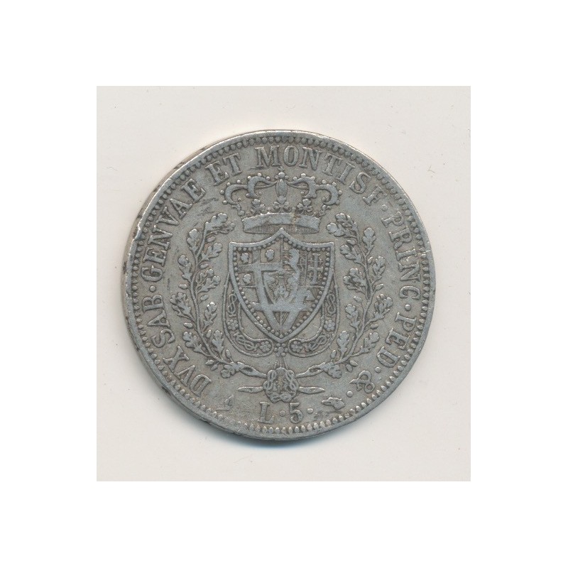 Italie - Sardaigne - 5 Lire - 1826 L - Charles Félix