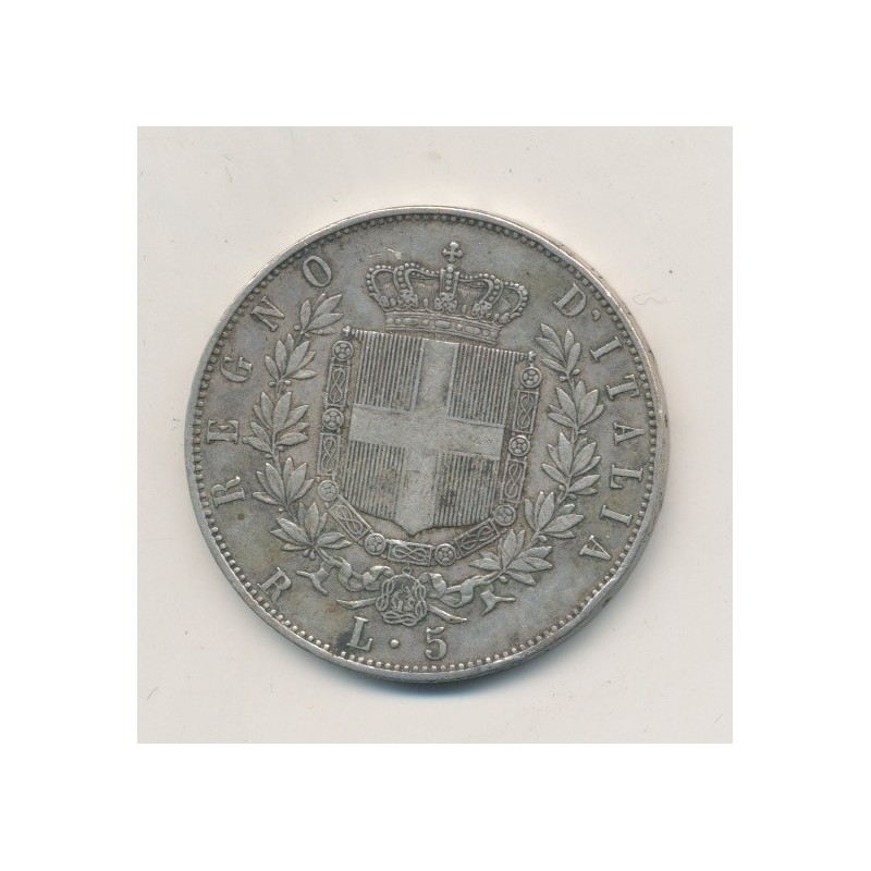 Italie - 5 Lire - 1870 R Rome - Vittorio Emmanuel II