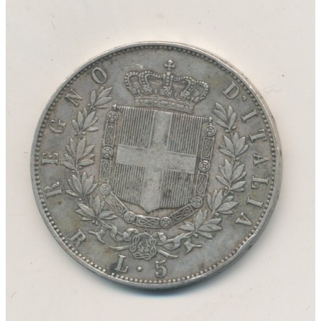 Italie - 5 Lire - 1870 R Rome - Vittorio Emmanuel II