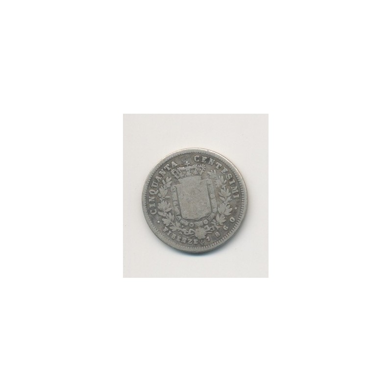 Italie - 50 centesimi - 1860 G