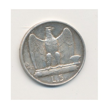Italie - 5 Lire - 1927 R Rome - Vittorio Emmanuel III