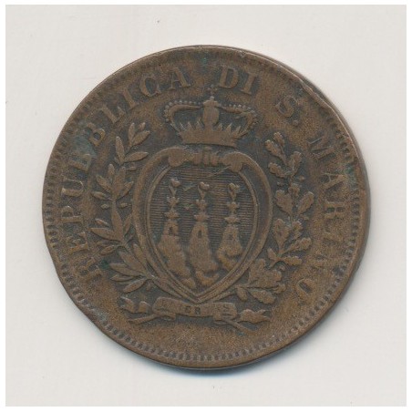 Saint-Marin - 10 centesimi - 1875