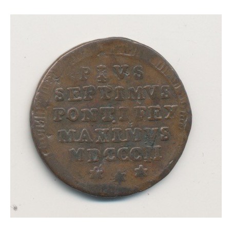 Vatican - 1 Baiocco - 1802 Rome - Pius VII