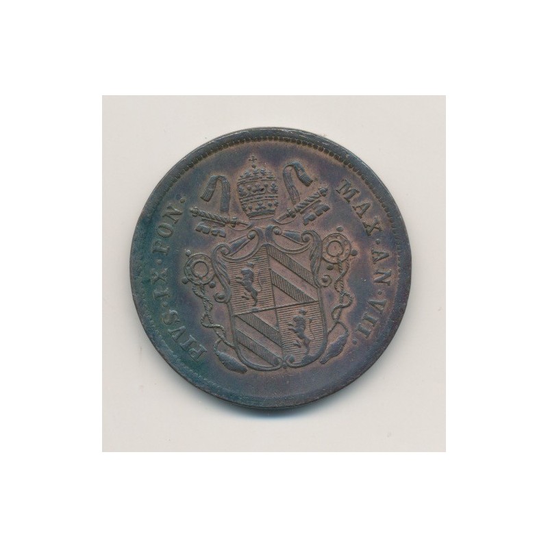 Vatican - 2 Baiocchi - 1853 VIIR - Pius IX