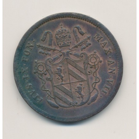 Vatican - 2 Baiocchi - 1853 VIIR - Pius IX