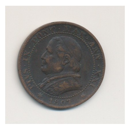 Vatican - 1 Soldo - 1867 XXIR - Pius IX