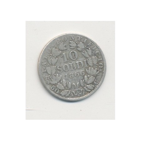 Vatican - 10 Soldi - 1866 XXIR - Pius IX